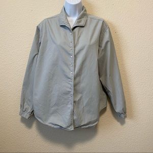 Jay Jacobs Vintage 100% Cotton Gray Long Sleeve Button Down Shirt Medium